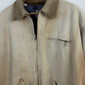 1970’s Vintage Carhartt Detroit Jacket XL Tan 6BLJ Blanket Lined